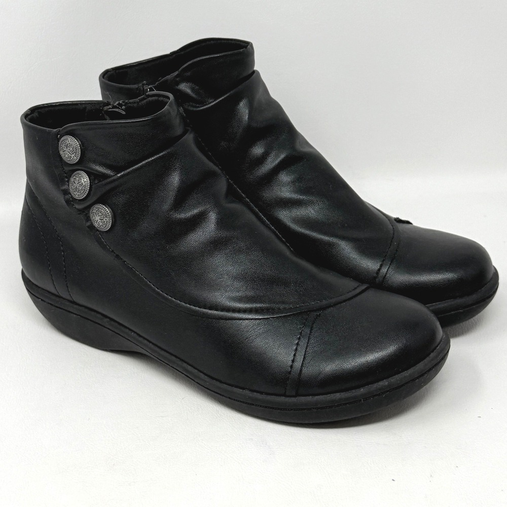 Flex Step Allison Black Ankle Boots Womens 7M Victorian Whimsigoth Cottage